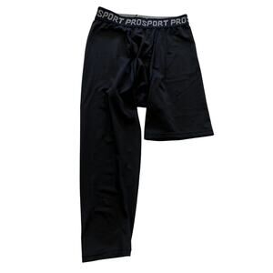Men's Prosport Black 3/4 Compression Leggings Size XS